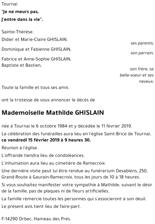 Mathilde GHISLAIN