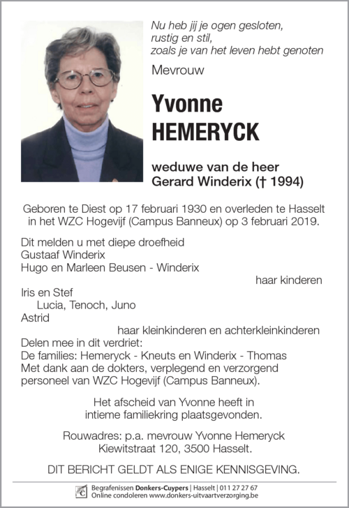 Yvonne Hemeryck