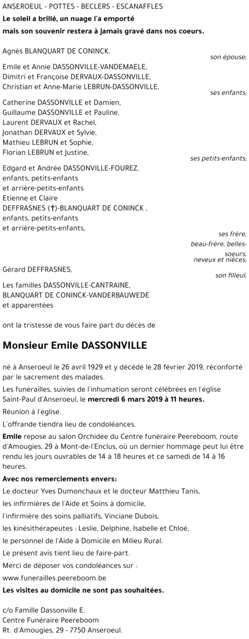 Emile DASSONVILLE