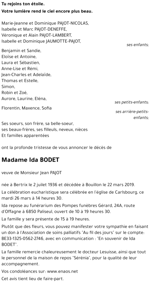 Ida BODET