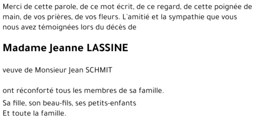 Jeanne LASSINE