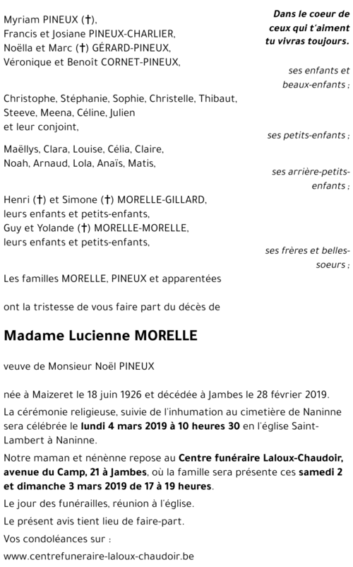 Lucienne MORELLE