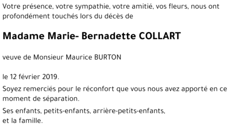 Marie-Bernadette COLLART