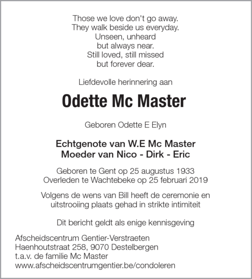 Odette Mc Master