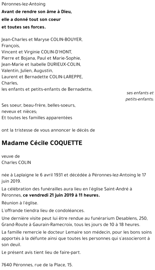 Cécile COQUETTE