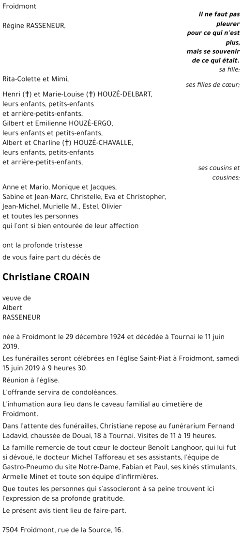 Christiane CROAIN