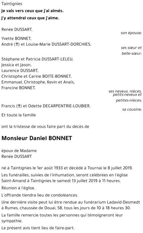 Daniel BONNET