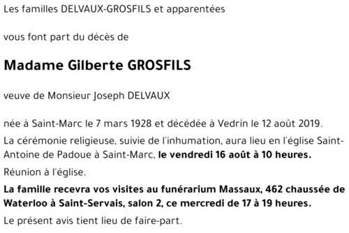 Gilberte GROSFILS