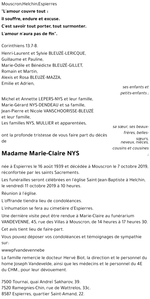 Marie-Claire NYS