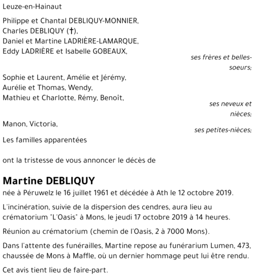 Martine DEBLIQUY
