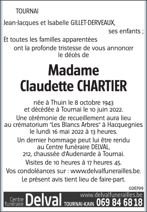 Claudette CHARTIER