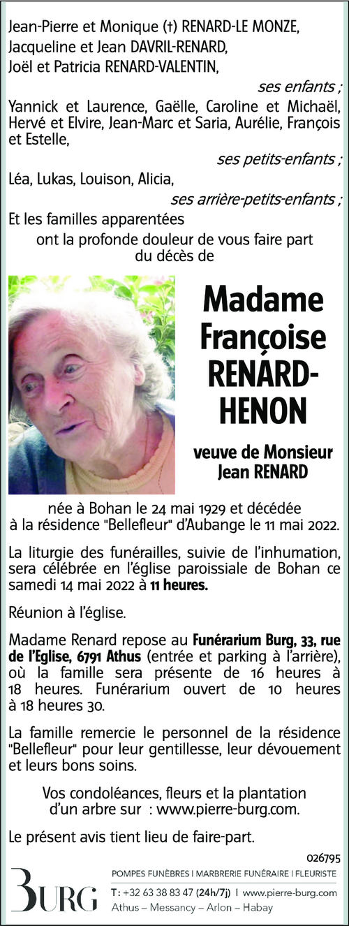 Françoise RENARD-HENON
