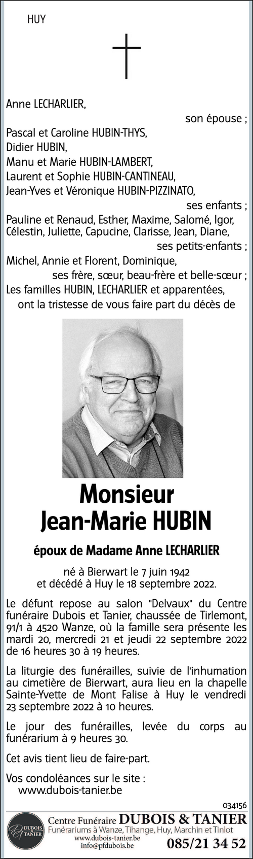 Jean-Marie HUBIN