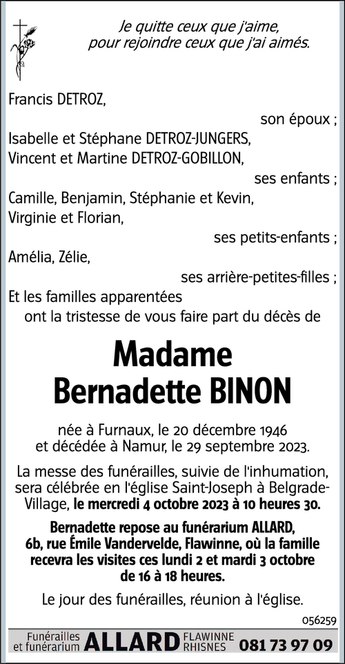 Bernadette BINON