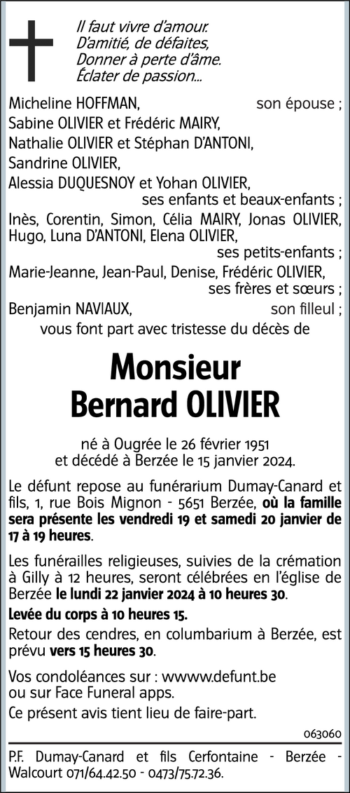 Bernard OLIVIER