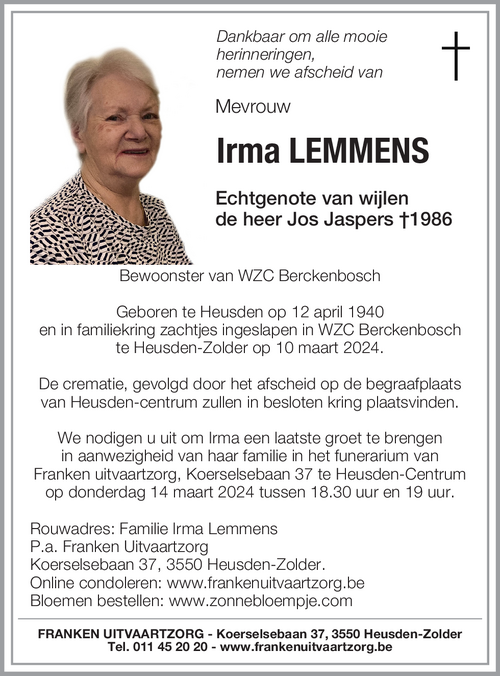 Irma Lemmens