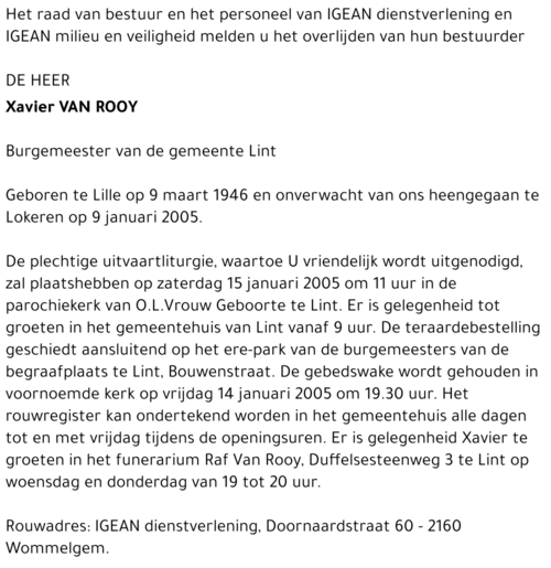 Xavier Van Rooy