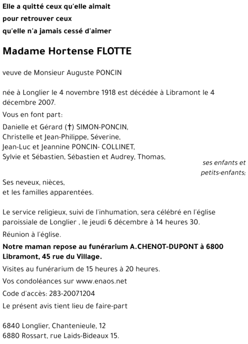 Hortense FLOTTE
