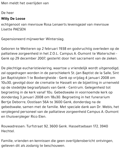 Willy De Loose
