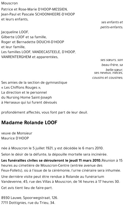 Rolande LOOF