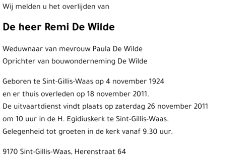 Remi De Wilde