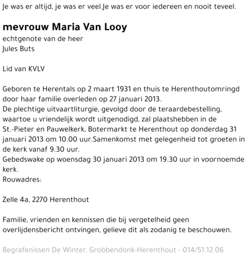 Maria Van Looy