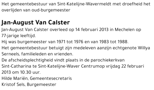 Jan-August Van Calster