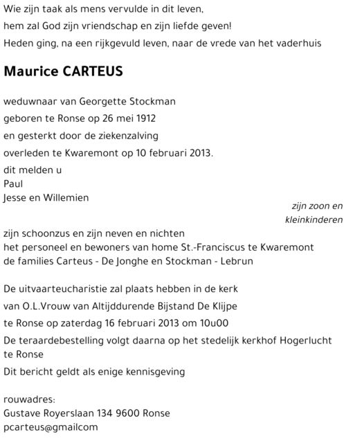 Maurice CARTEUS