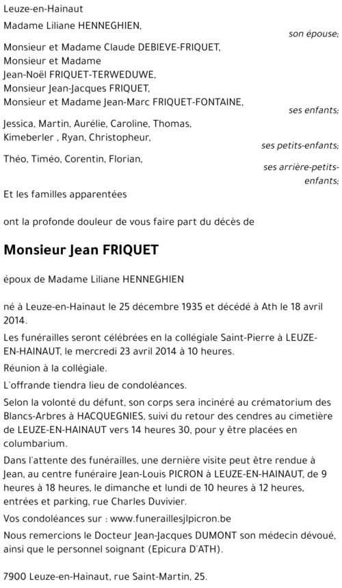Jean FRIQUET