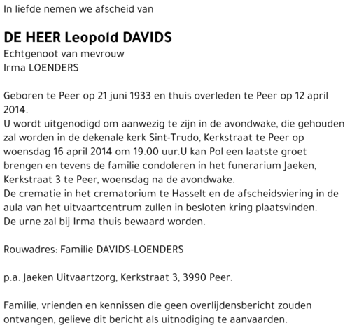 Leopold DAVIDS