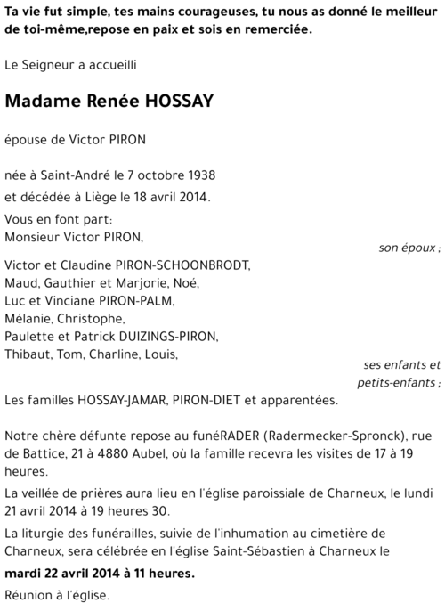 Renée HOSSAY
