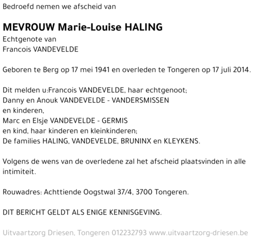 Marie-Louise Haling