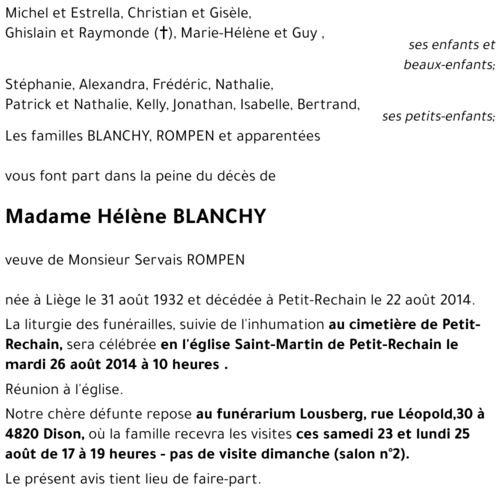 Hélène BLANCHY