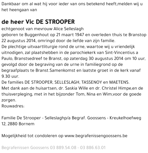 Vic De Strooper