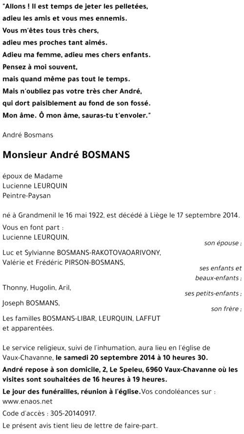 André BOSMANS