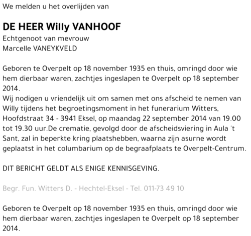 Willy Vanhoof