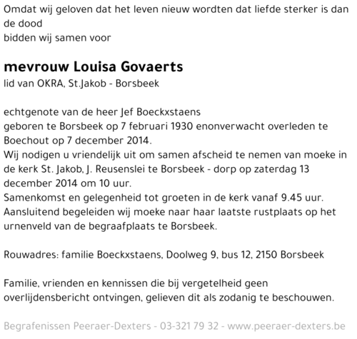 Louisa Govaerts