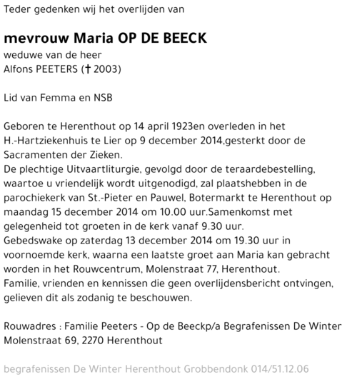 Maria Op de Beeck