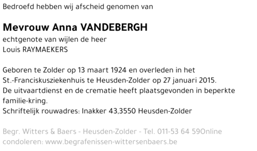 Anna Vandebergh
