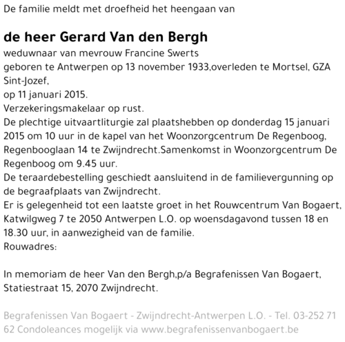 Gerard Van den Bergh