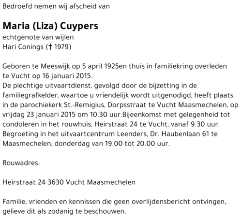 Maria (Liza) Cuypers