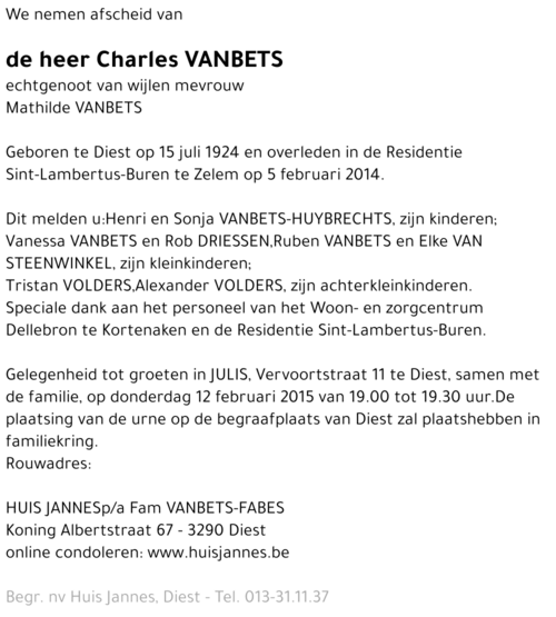 Charles Vanbets