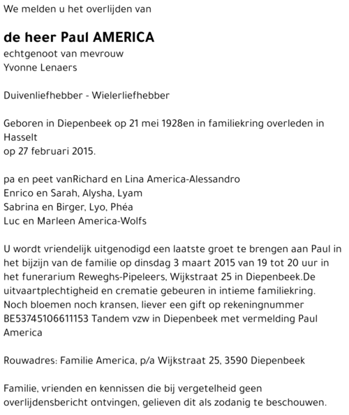 Paul America