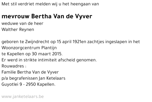 Bertha Van de Vyver