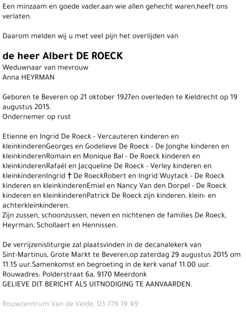 Albert De Roeck