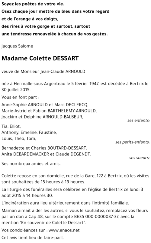 Colette DESSART
