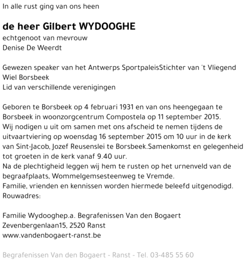Gilbert Wydooghe