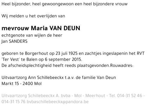 Maria Van Deun