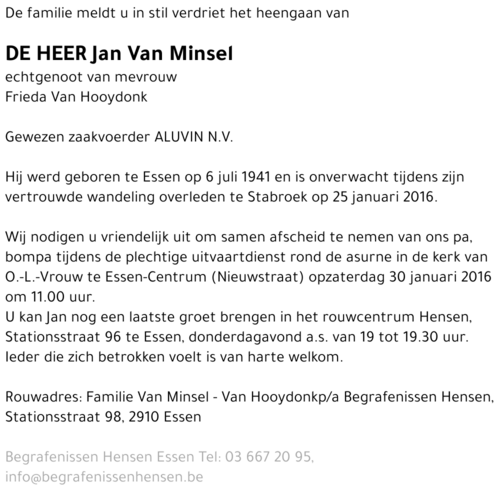 Jan Van Minsel