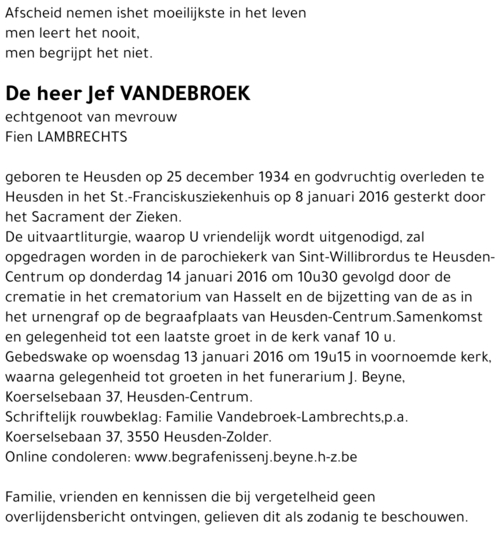 Jef Vandebroek